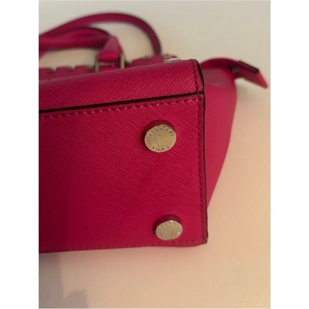 Michael Kors Selma Studded Saffiano Leather Satchel in Focaccia